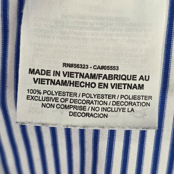 Mens Nike Golf Cubs Blue & White Striped Polo Shirt Short Sleeve Dri-Fit XL - Picture 4 of 9